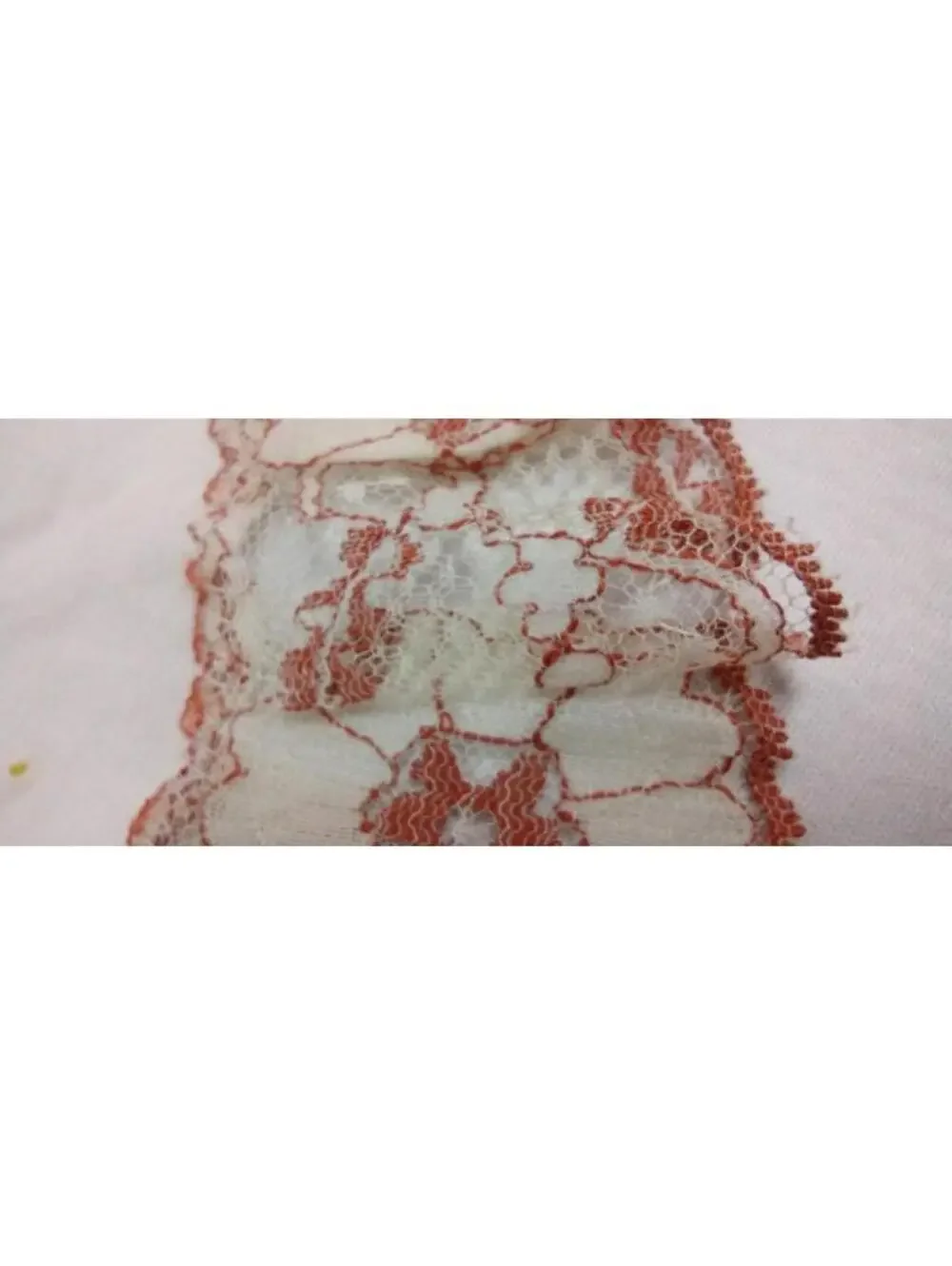 1930s Placemat Embroider Delicate Lace Bow 40s Roses Cotton 50s Vanity Display